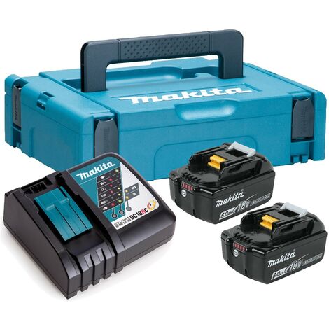 Makita 2 db-os BL1860B + 1 db DC18RC töltő + 1 db Makpac 198116-4 készlet