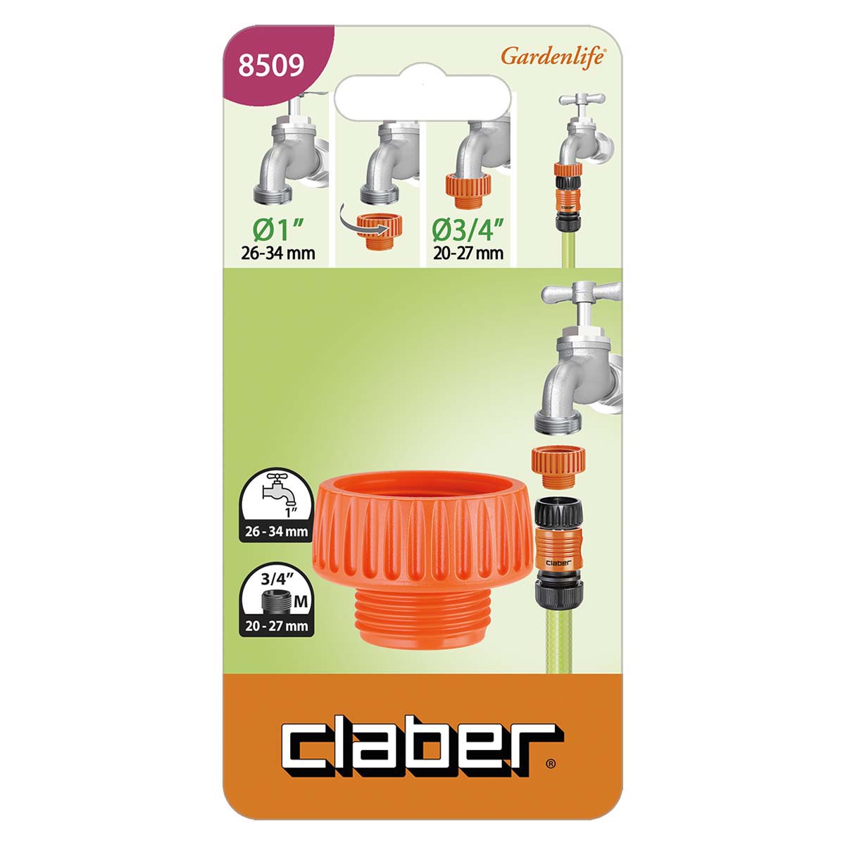 Adapter 1" belső menet - 3/4" külső menet CLABER 8509